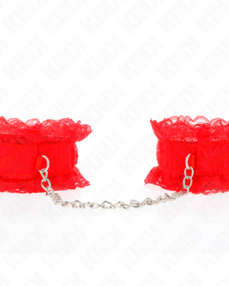 KINK - LACE ELASTIC WRIST RESTRAINTS RED