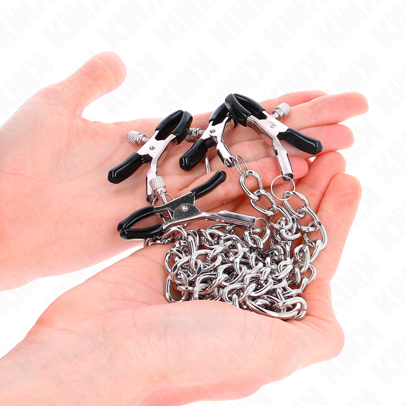 KINK - 4 CHAIN NIPPLE CLAMPS 32 CM WITH LITTLE CHAINS 14 CM - Imagem de 2