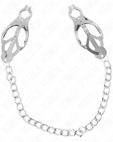 KINK - JAPANESE CLOVER NIPPLE CLAMPS WITH CHAIN SILVER 30 CM