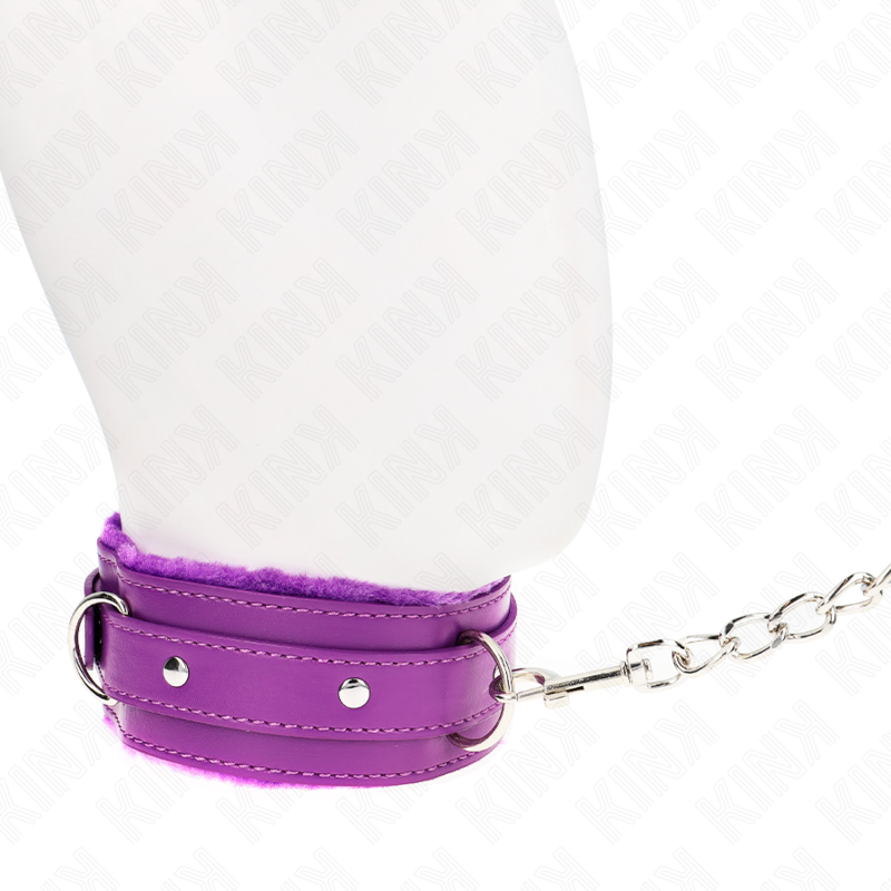 KINK - COLLAR WITH LEASH 65 CM WITH RESTRICTIONS PURPLE 36-42 CM X 5.5 CM - Imagem de 3