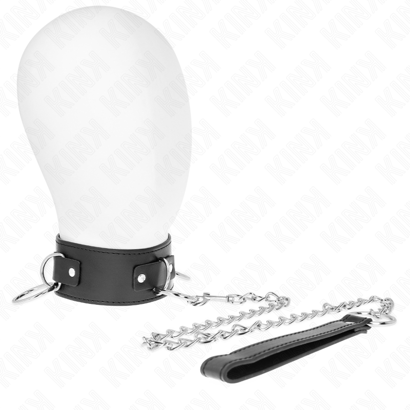KINK - NECKLACE WITH LEASH 65 CM 3 RING MODEL 2 ADJUSTABLE 36-43 CM X 5 CM - Imagem de 3