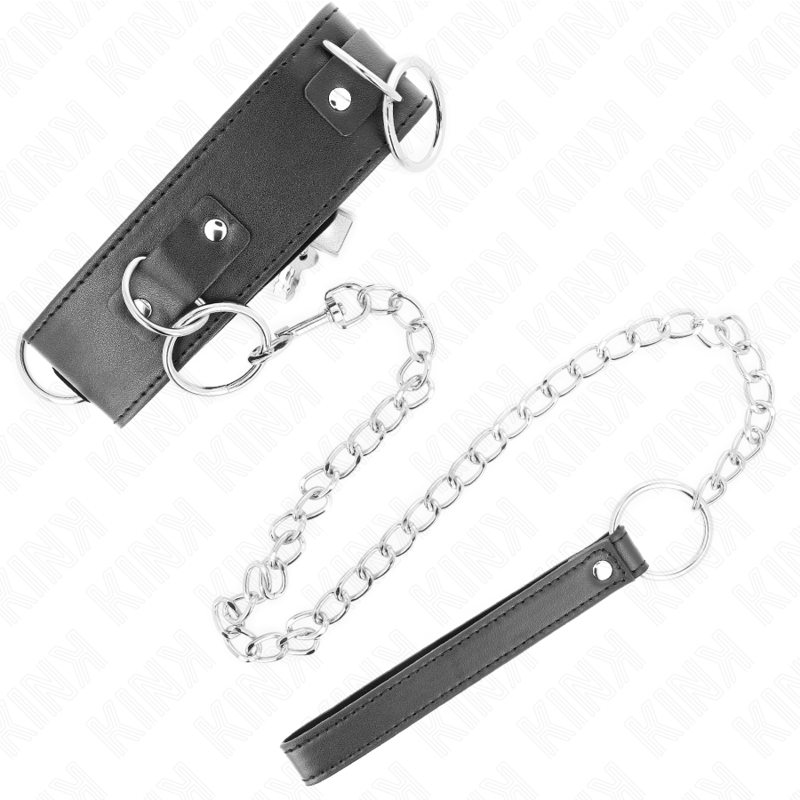 KINK - NECKLACE WITH LEASH 65 CM 3 RING MODEL 2 ADJUSTABLE 36-43 CM X 5 CM - Imagem de 4