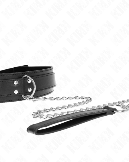 KINK - NECKLACE WITH STRAP 65 CM SILVER BUCKLES ADJUSTABLE 33-46 CM X 5.5 CM
