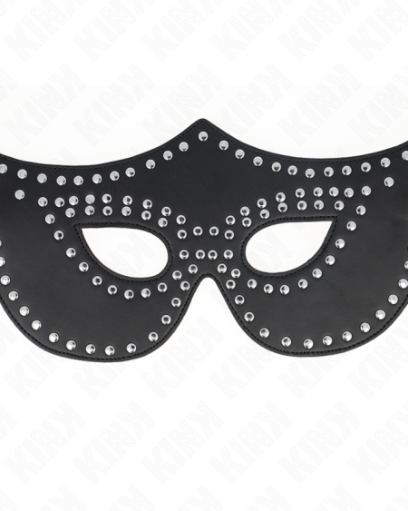 KINK - LEATHERETTE MASK WITH RIVETS MODEL 2 30 x 12 CM