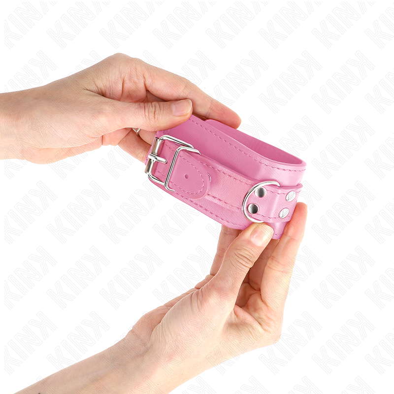 KINK - SIMPLE WRIST RESTRAINTS PINK ADJUSTABLE 20-23 CM X 5.5 CM - Imagem de 2