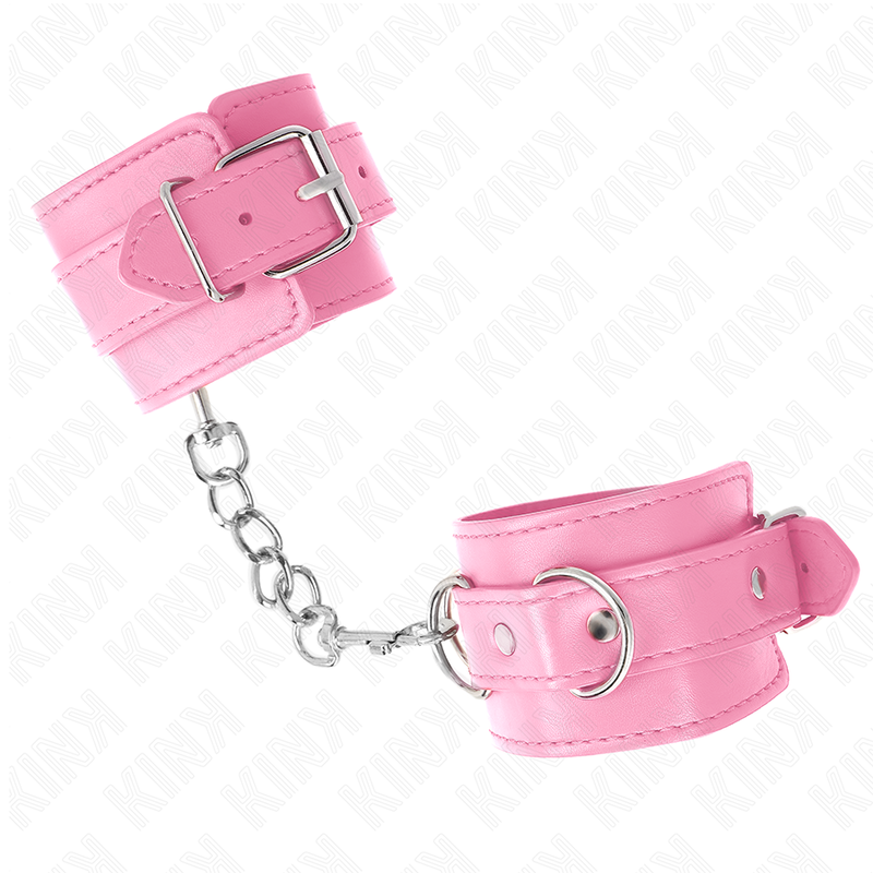 KINK - SIMPLE WRIST RESTRAINTS PINK ADJUSTABLE 20-23 CM X 5.5 CM - Imagem de 3