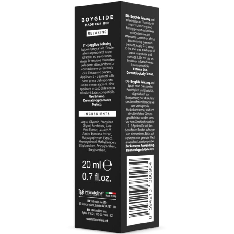 INTIMATELINE - BOYGLIDE ANAL RELAXING SPRAY 20 ML - Imagem de 2