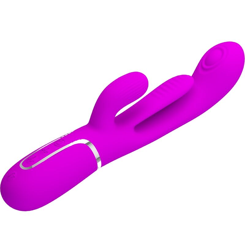 PRETTY LOVE - SHANIA TRIPLE RABBIT VIBRATOR MULTIFUNCTION PINK - Imagem de 3