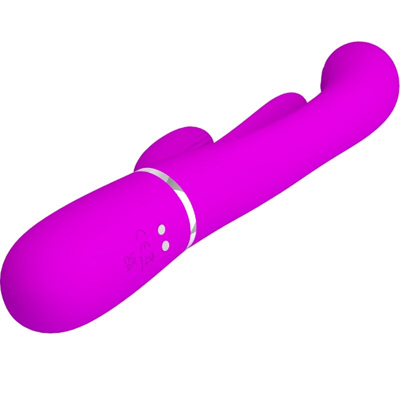 PRETTY LOVE - SHANIA TRIPLE RABBIT VIBRATOR MULTIFUNCTION PINK - Imagem de 4