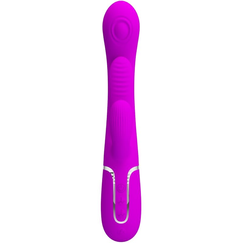 PRETTY LOVE - SHANIA TRIPLE RABBIT VIBRATOR MULTIFUNCTION PINK - Imagem de 2
