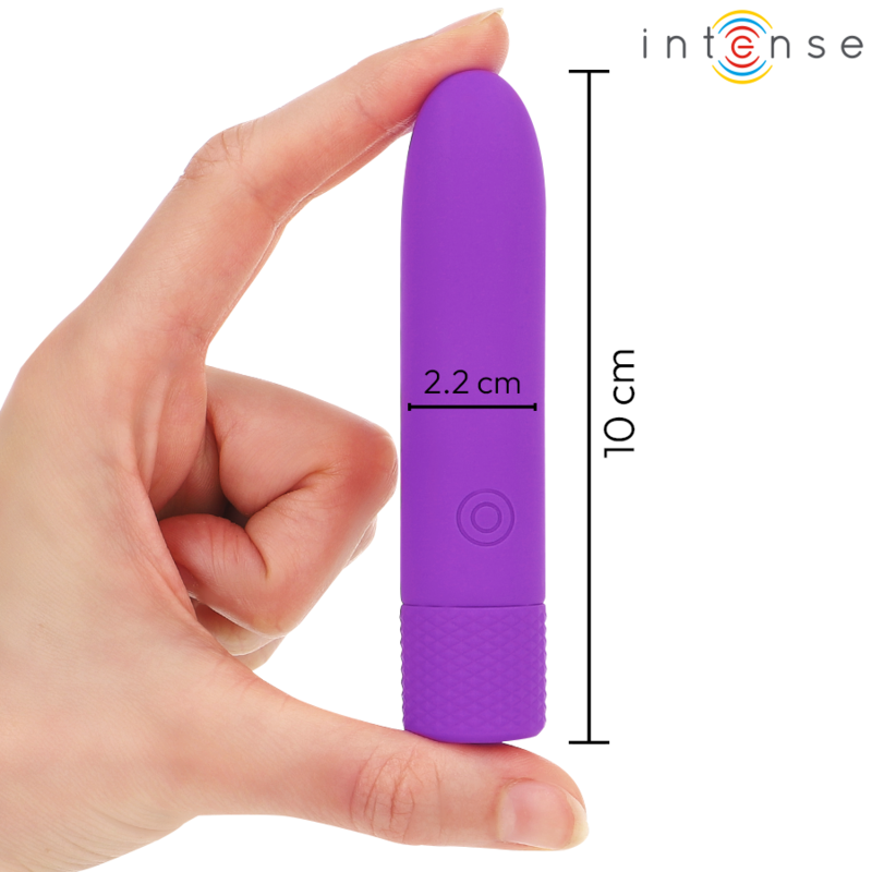 INTENSE - SYMONE USB RECHARGEABLE VIBRATING BULLET 8 VIBRATIONS PURPLE 10 X 2.2 CM - Imagem de 4