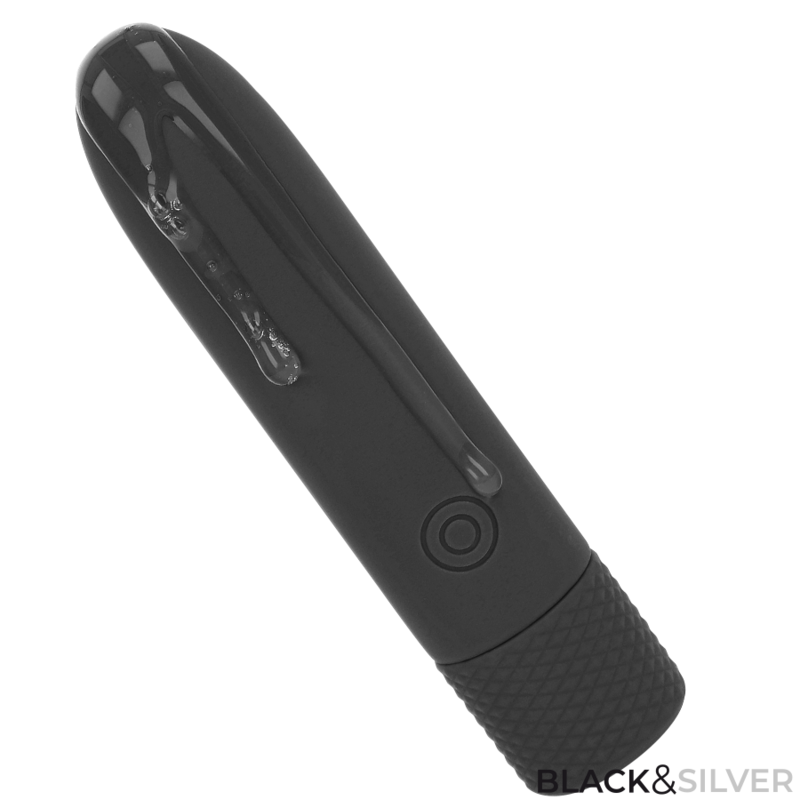 BLACK SILVER - GERI USB RECHARGEABLE VIBRATING BULLET 8 VIBRATIONS BLACK 10 X 2.2 CM - Imagem de 3