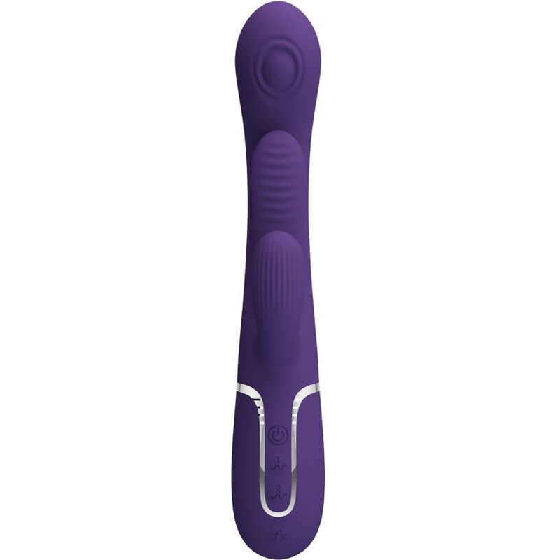 PRETTY LOVE - SHANIA TRIPLE RABBIT VIBRATOR MULTIFUNCTION PURPLE - Imagem de 3