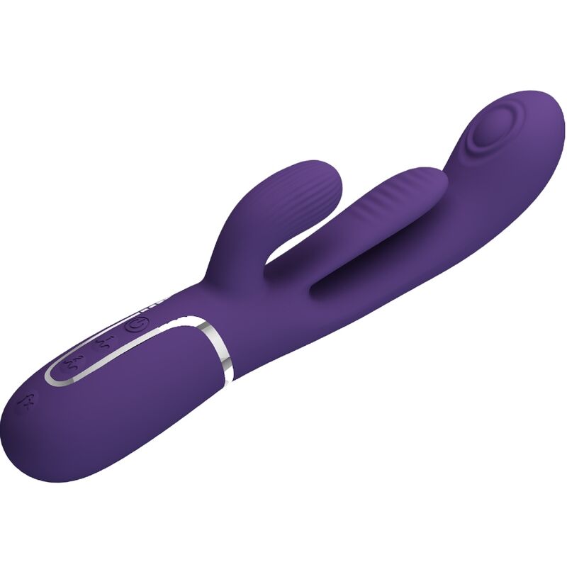 PRETTY LOVE - SHANIA TRIPLE RABBIT VIBRATOR MULTIFUNCTION PURPLE - Imagem de 4