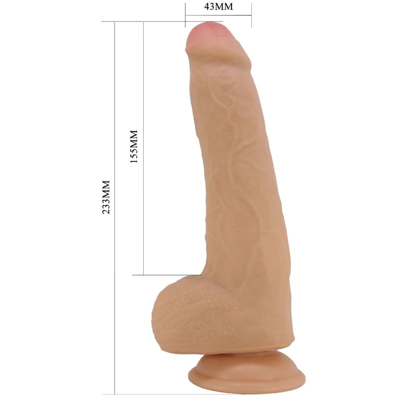 PRETTY LOVE - DRACO REALISTIC DILDO 23 CM FLESH - Imagem de 5