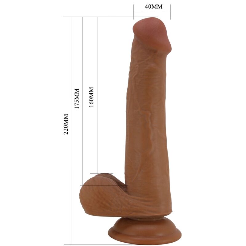 PRETTY LOVE - TALLEN REALISTIC DILDO 22 CM BROWN - Imagem de 5