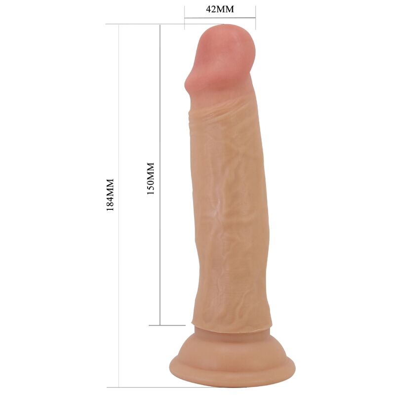 PRETTY LOVE - QUENTIN REALISTIC DILDO 18 CM FLESH - Imagem de 5