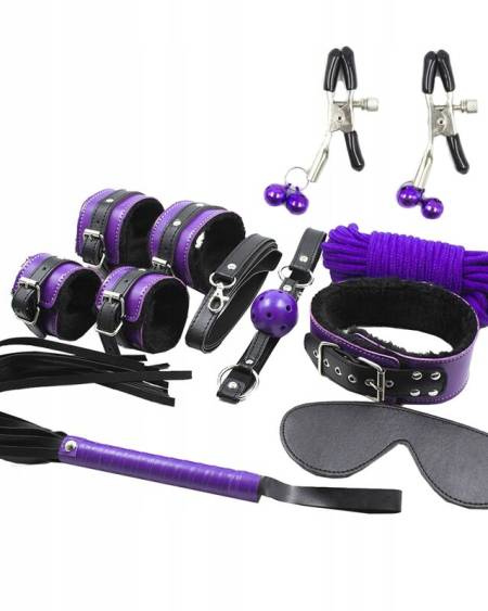 SECRETPLAY - BDSM SET 8PCS PURBLE /BLACK