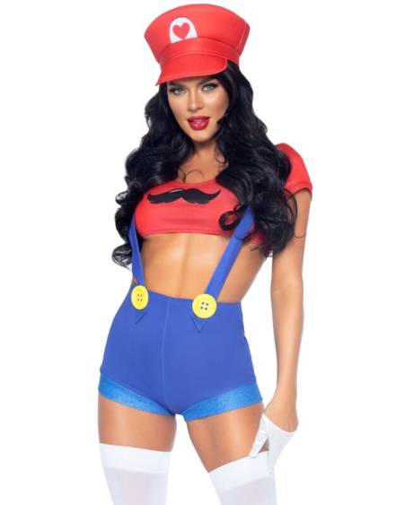 LEG AVENUE - SEXY COSTUME MARIO BROS RED/BLUE M
