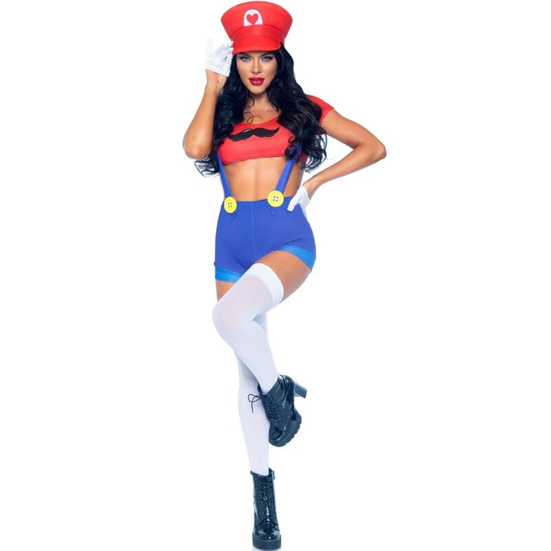 LEG AVENUE - SEXY COSTUME MARIO BROS RED/BLUE M - Imagem de 2