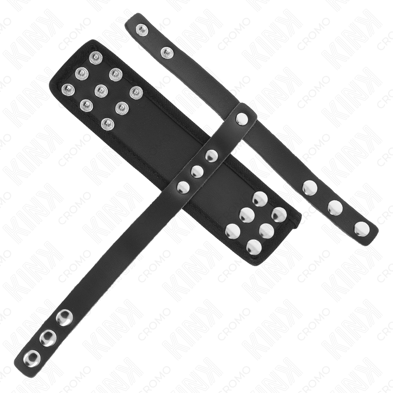 KINK - LEATHER PENIS CAGE RING WITH ADJUSTABLE COATED BALL DIVIDER STRAP - Imagem de 5