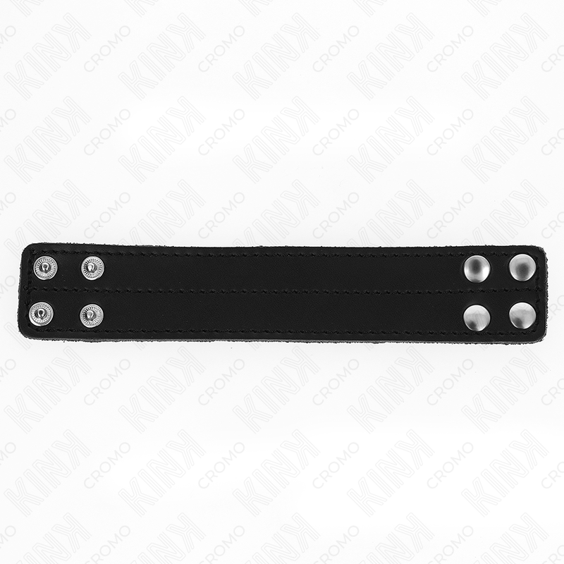 KINK - LEATHER PENIS RING WITH PRESSURE CLOSURE 18.5 X 3.3 CM - Imagem de 3