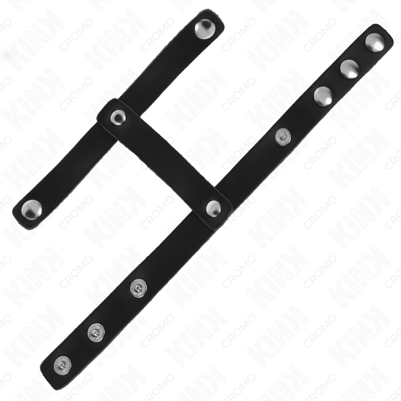 KINK - ADJUSTABLE LEATHER PENIS RING AND BALL DIVIDER STRAP - Imagem de 4