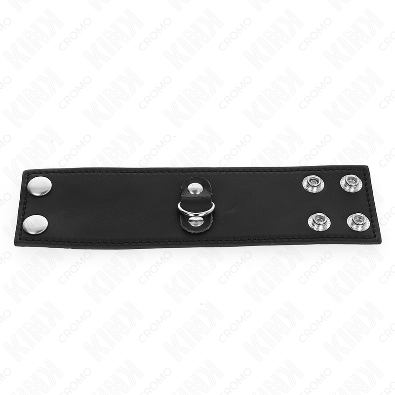 KINK - LEATHER PENIS RING WITH PRESSURE CLOSURE 18 X 5 CM - Imagem de 3