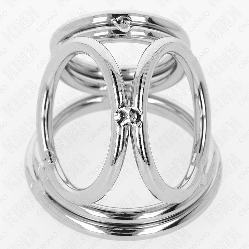 KINK - TRIPLE CHROME METAL PENIS RING 3.8 CM TO 5 CM MODEL 1 - Imagem de 5