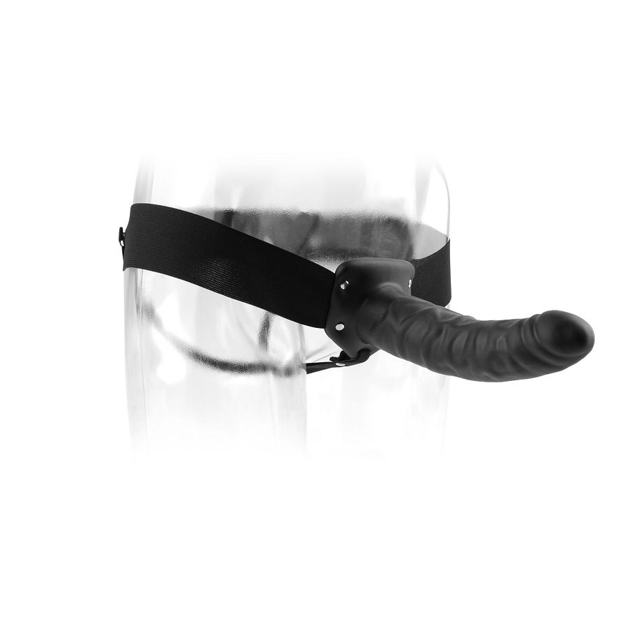 FETISH FANTASY SERIES - 19 CM HOLLOW STRAP-ON BLACK - Imagem de 2