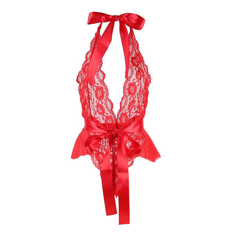 SUBBLIME - 953973 SEXY BODY WITH RUFFLES + BELT RED S/M - Imagem de 4
