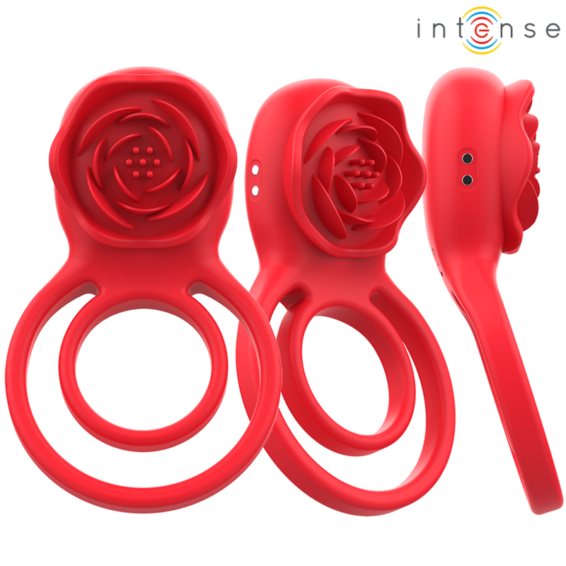 INTENSE - GAIL STIMULATOR ROSE 10 VIBRATIONS RED REMOTE CONTROL - Imagem de 4