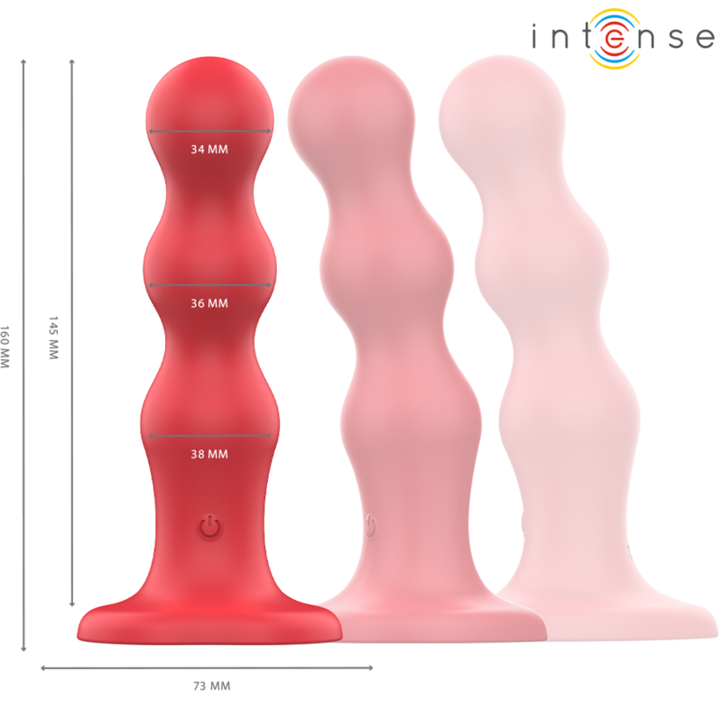 INTENSE - CODY VIBRATOR WITH SUCTION CUP RED REMOTE CONTROL - Imagem de 2