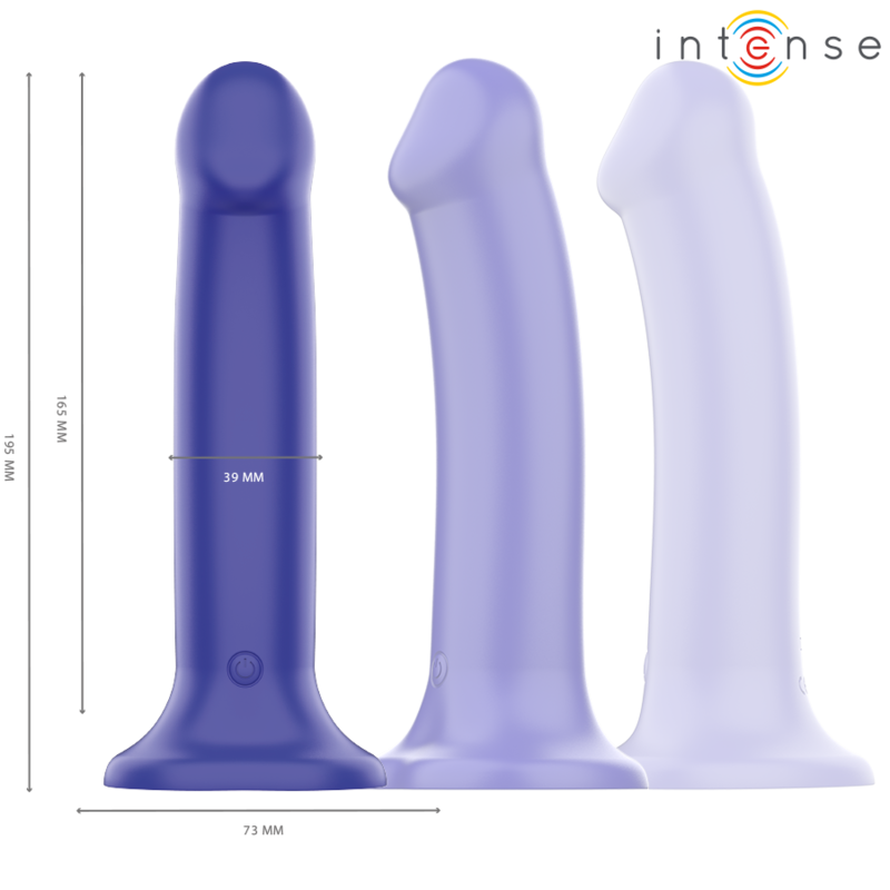 INTENSE - VICTORIA VIBRATOR WITH SUCTION CUP 10 VIBRATIONS DARK BLUE REMOTE CONTROL - Imagem de 2