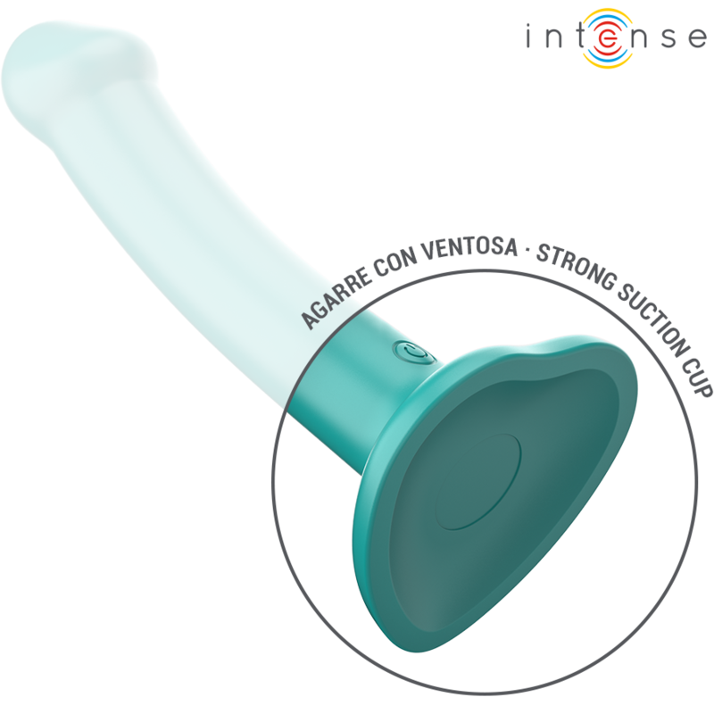 INTENSE - KATIE VIBRATOR WITH SUCTION CUP 10 VIBRATIONS BLUE REMOTE CONTROL - Imagem de 4