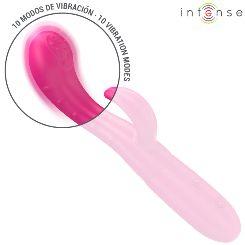 INTENSE - AMARA VIBRATOR WITH STIMULATING TONGUE 10 VIBRATIONS PINK - Imagem de 4