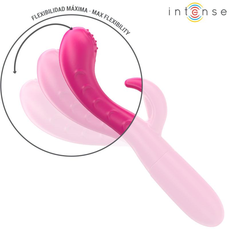 INTENSE - AMARA VIBRATOR WITH STIMULATING TONGUE 10 VIBRATIONS PINK - Imagem de 5