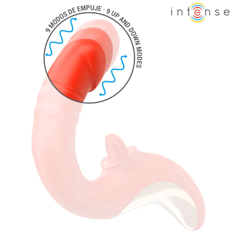 INTENSE - PAULINA VIBRATOR AND STIMULATOR IN U SHAPE RED - Imagem de 5