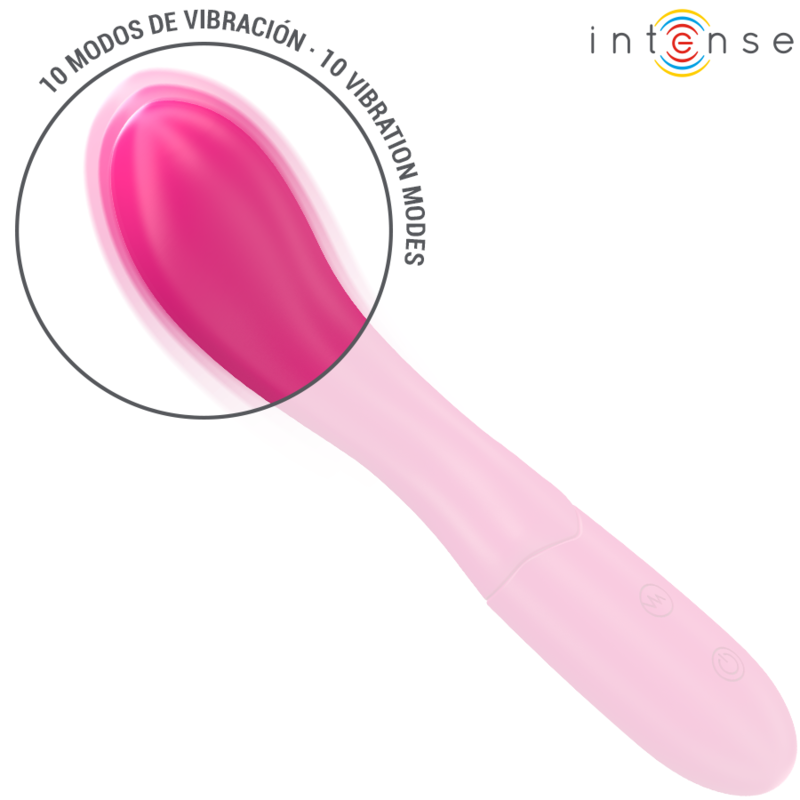 INTENSE - LISETTE VIBRATOR 19 CM FLEXIBLE 10 VIBRATIONS PINK - Imagem de 5