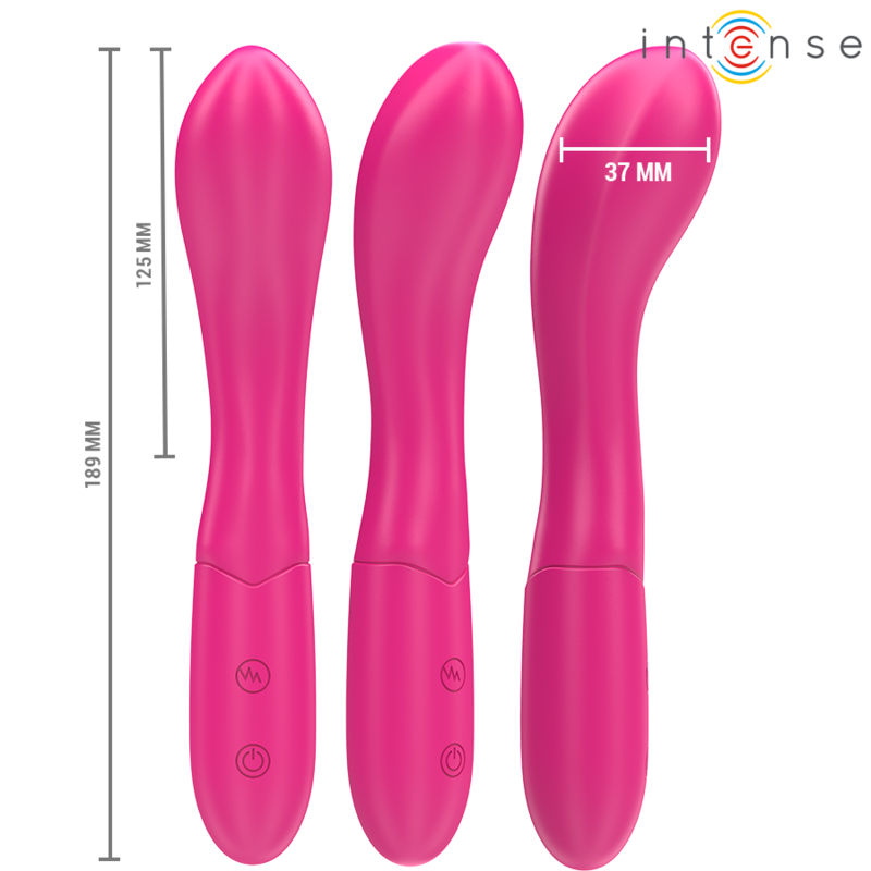 INTENSE - LISETTE VIBRATOR 19 CM FLEXIBLE 10 VIBRATIONS PINK - Imagem de 3