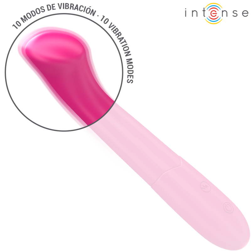 INTENSE - PATY VIBRATOR 19 CM FLEXIBLE 10 VIBRATIONS MODEL 2 PINK - Imagem de 4