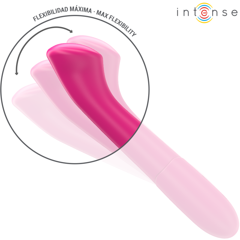 INTENSE - PATY VIBRATOR 19 CM FLEXIBLE 10 VIBRATIONS MODEL 2 PINK - Imagem de 5