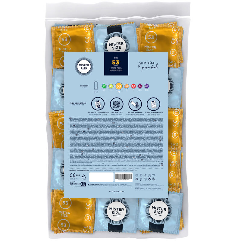 MISTER SIZE - CONDOM SIZE M 53 MM (100 UNITS) - Imagem de 2