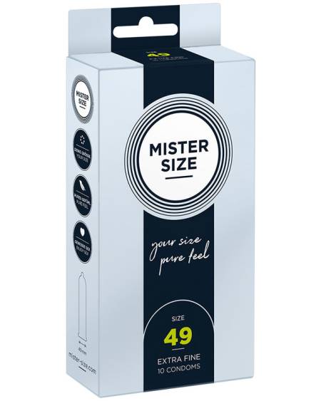 MISTER SIZE - CONDOM SIZE S 49 MM (10 UNITS)