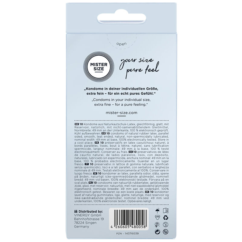 MISTER SIZE - CONDOM SIZE S 49 MM (10 UNITS) - Imagem de 3
