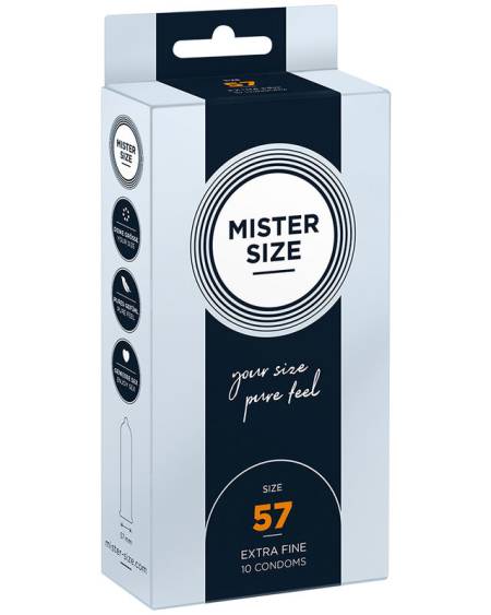 MISTER SIZE - CONDOM SIZE L 57 MM (10 UNITS)
