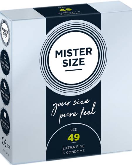 MISTER SIZE - CONDOM SIZE S 49 MM (3 UNITS)