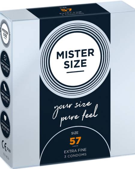 MISTER SIZE - CONDOM SIZE L 57 MM (3 UNITS)