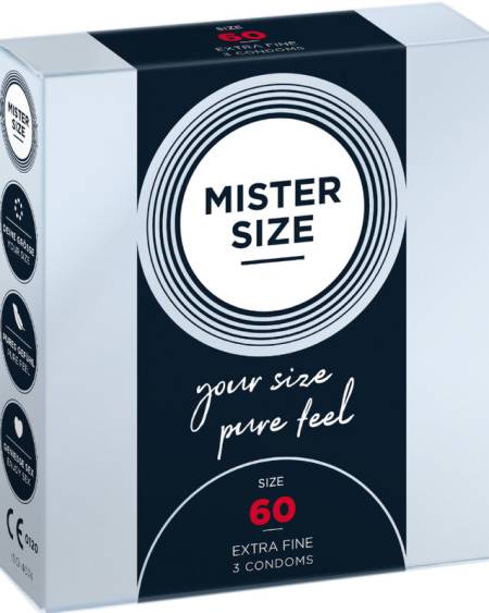 MISTER SIZE - CONDOM SIZE XL 60 MM (3 UNITS)