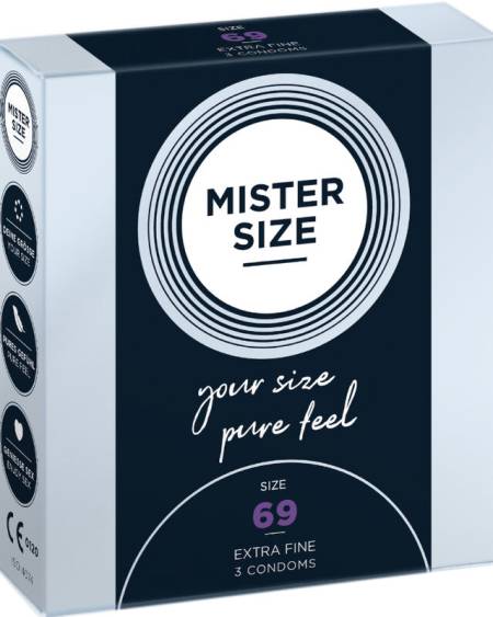 MISTER SIZE - CONDOMS SIZE XXXL 69 MM (3 UNITS)